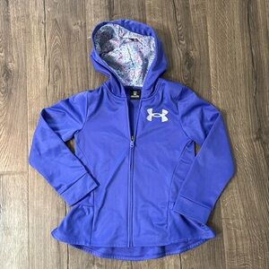 Purple Under Armour Girls Jacket Hooded 6x